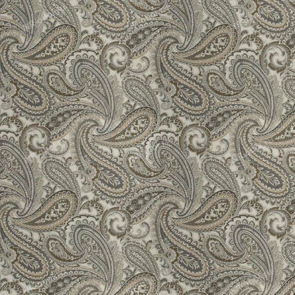 Ткань Fabricut Chromatics Vol. 23 Charcoal, Drupes paisley/Slate