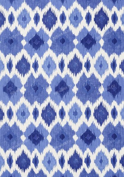 Ткань Thibaut Biscayne, F95732 Bimini ikat Blue and White