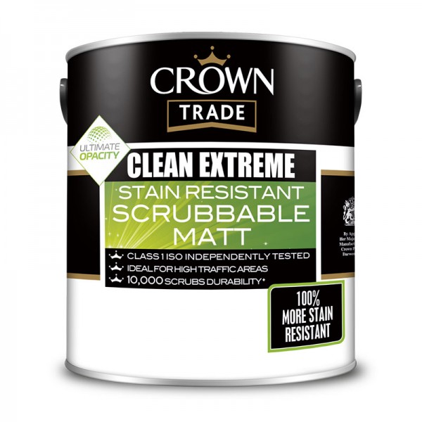 Краска Crown Trade Clean Extreme White