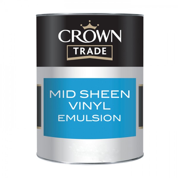 Краска Crown Trade Mid Sheen Emulsion Base Opal Mid