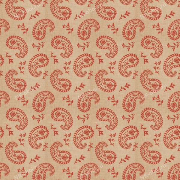 Ткань Fabricut Charlotte Moss Coral, Grenoble/Henna
