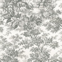Обои Little Greene Revolution Papers, Stag Toile - Moss