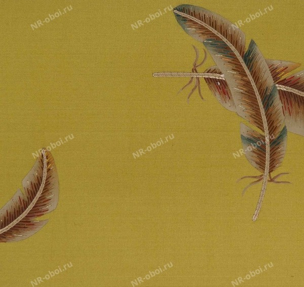 Обои Fromental Roger Thomas, Rt002 05 Plumes Chartreuse Multi