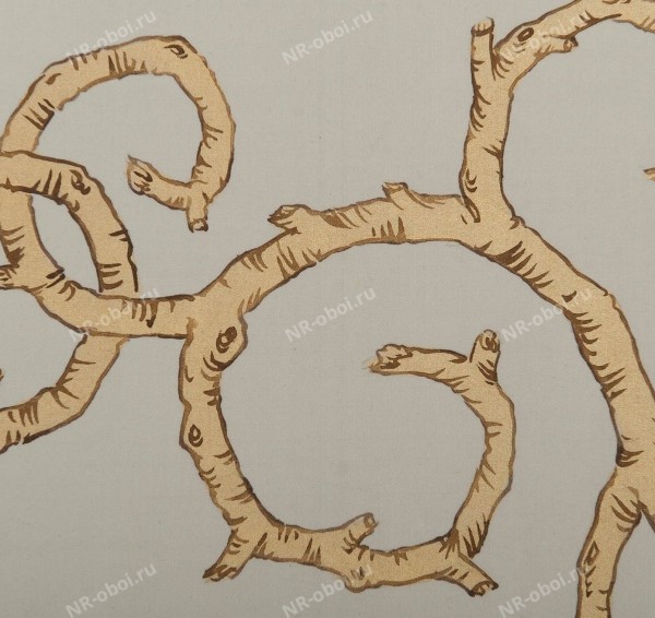Обои Fromental Roger Thomas, Rt003 Bois Col 01 Gold On White