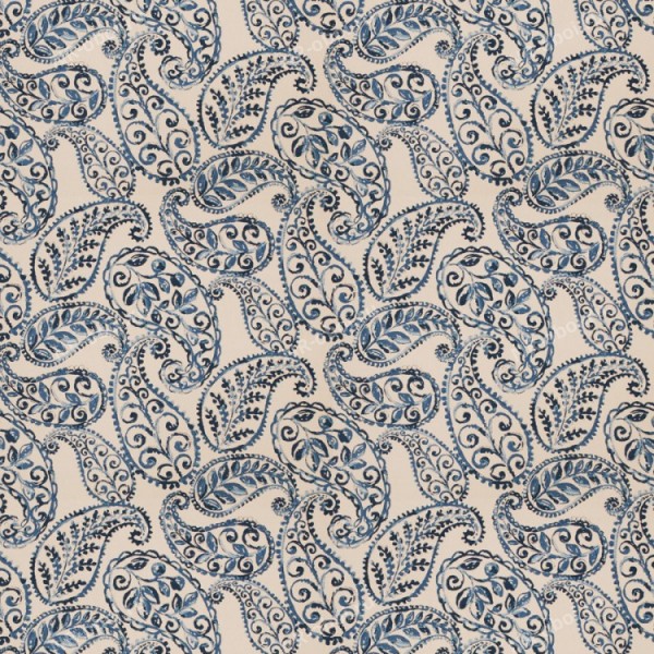 Ткань Fabricut Chromatics Vol. 24 Navy, Tichu paisley/Bluebell