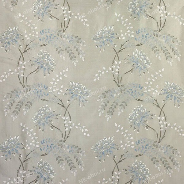 Ткань Colefax and Fowler Mirella, F4010/01 Water Lily Rose Silk Blue/Silver