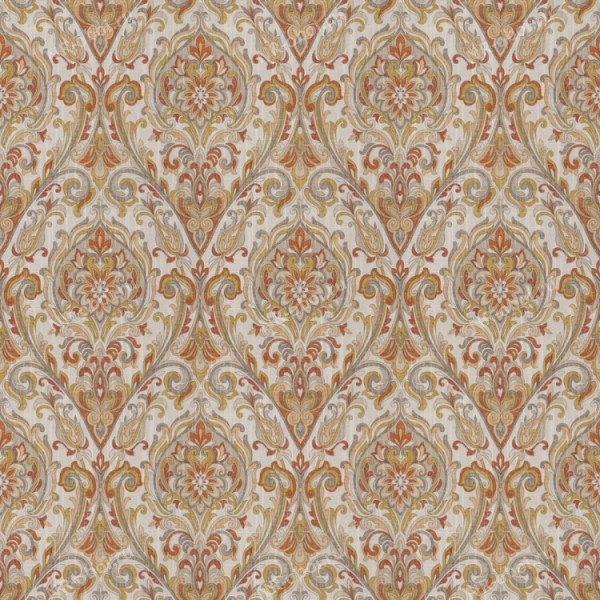 Ткань Fabricut Chromatics Vol. 25 Coral, Allusion Damask/Autumn