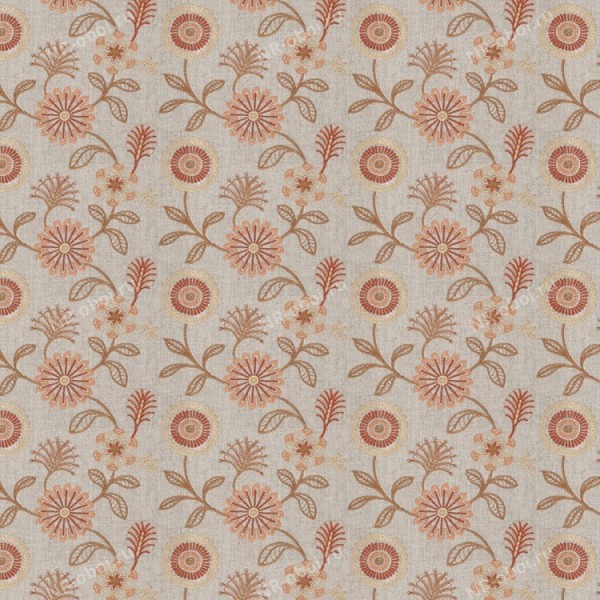 Ткань Fabricut Chromatics Vol. 23 Sedona, Arepa floral/Tangerine