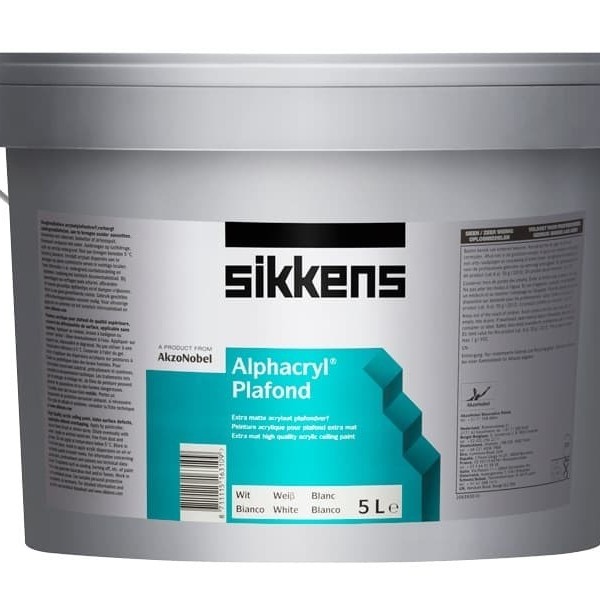 Alphacryl Plafond краска глубокоматовая краска для потолков Sikkens